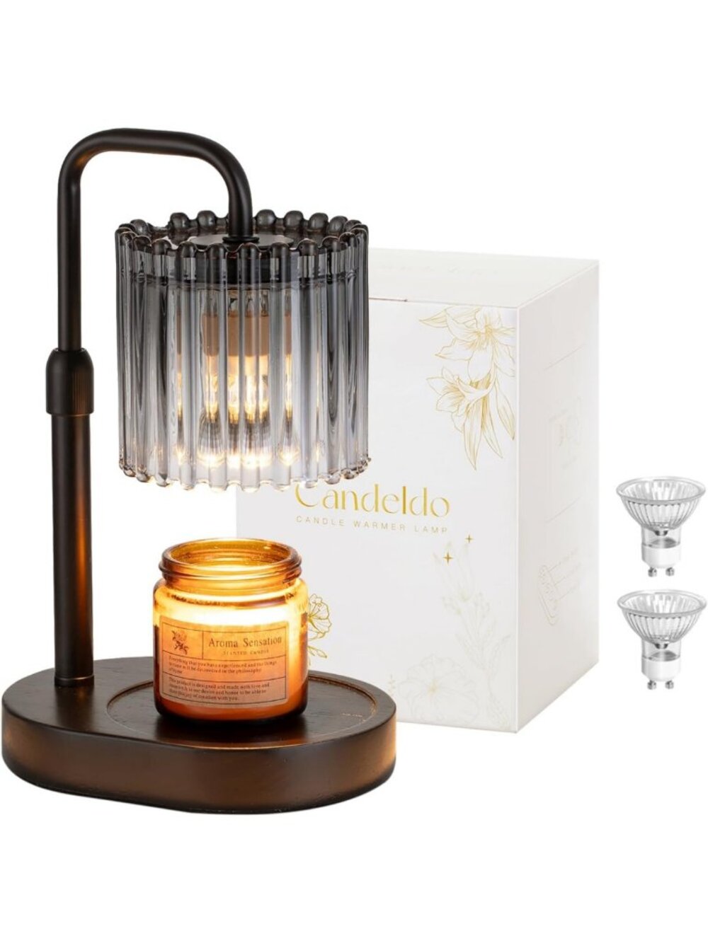 Adjustable Candle Warmer Lamp with Timer - Dimmable Wax Melt Heater for Home
